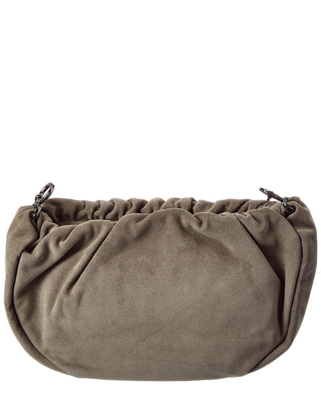Brunello Cucinelli Brown Suede Hobo Bag