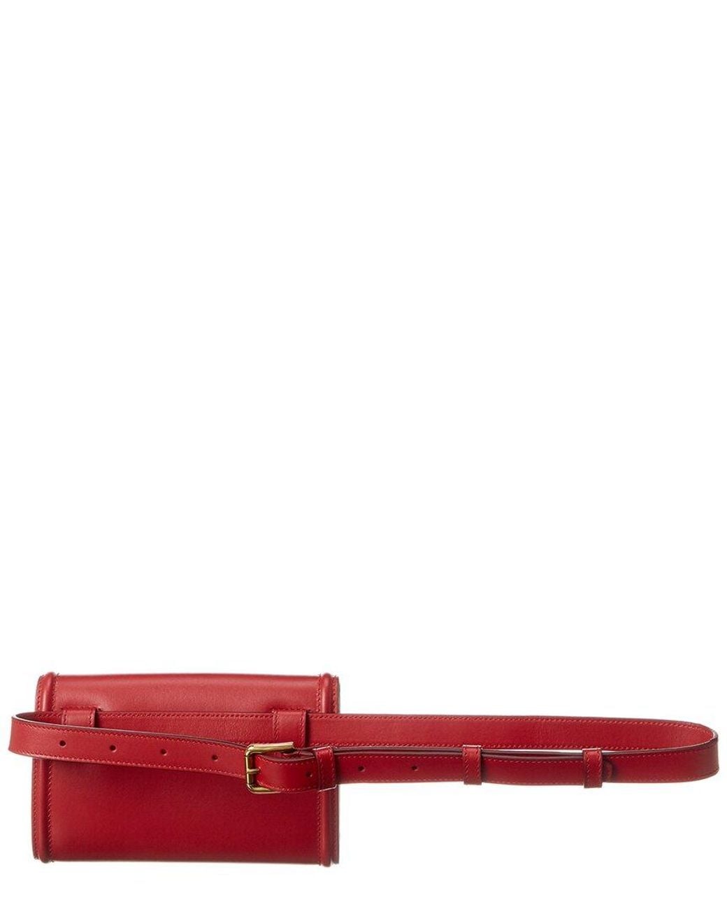 Dolce & Gabbana Red Devotion Leather Belt Bag