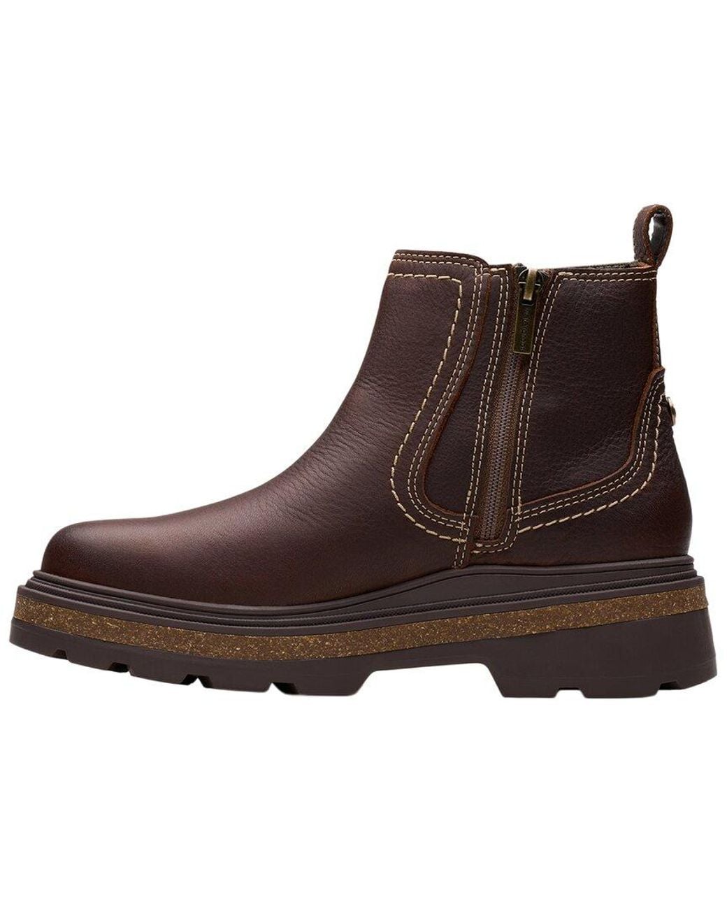 Clarks Brown Hencroftstepwp Leather Boot