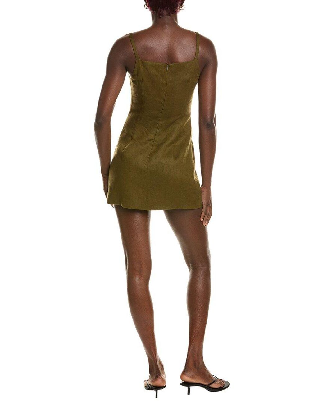 JLuxe Green Linen Mini Dress
