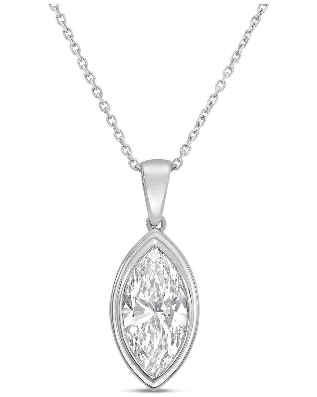 Diana M White Diana M. 14K 2.00 Ct. Tw. Lab-Grown Diamond Solitaire Pendant