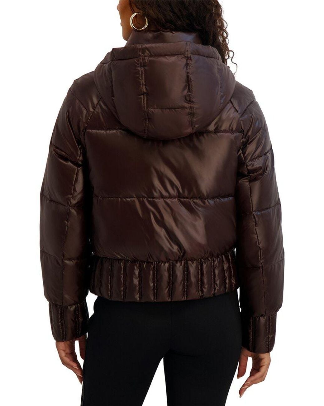 Karl Lagerfeld Brown Puffer Jacket