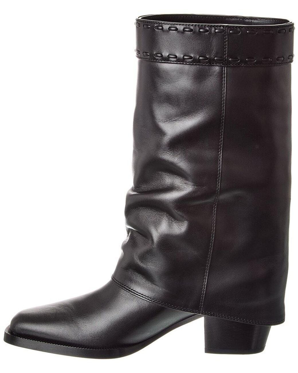 Fendi Black Ff Leather Boot