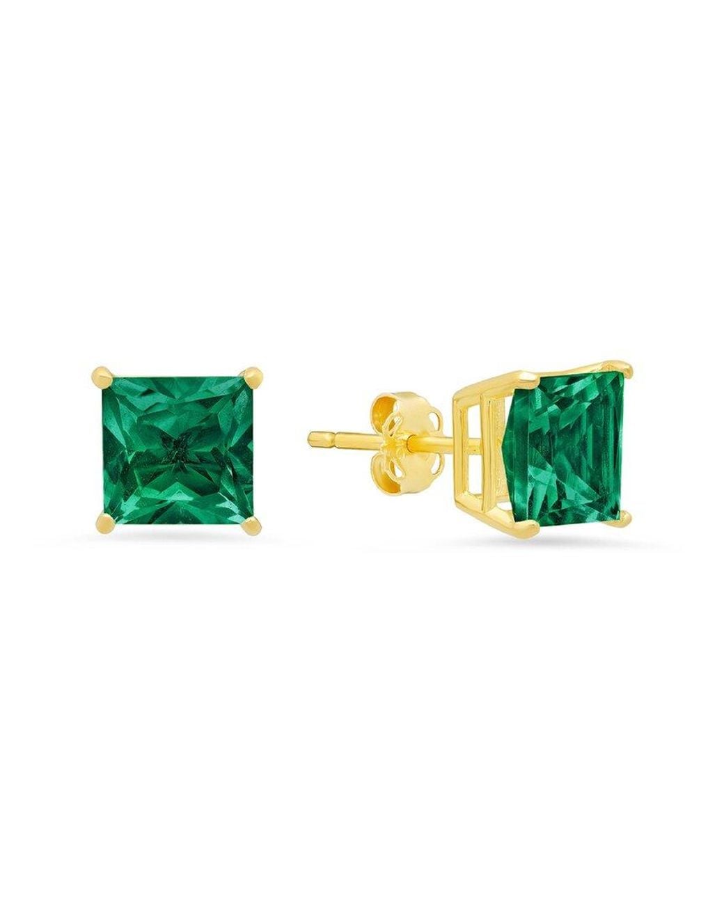 MaxColor Green 14k 2.30 Ct. Tw. Lab-grown Emerald Studs