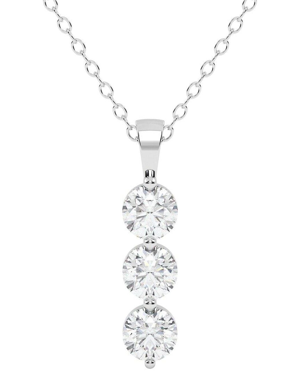 Diamond Select Cuts White 14K 2.00 Ct. Tw. Diamond Pendant Necklace