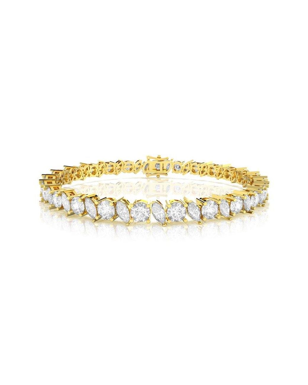 Amairah Metallic 14K 10.00 Ct. Tw. Lab-Grown Diamond Tennis Bracelet