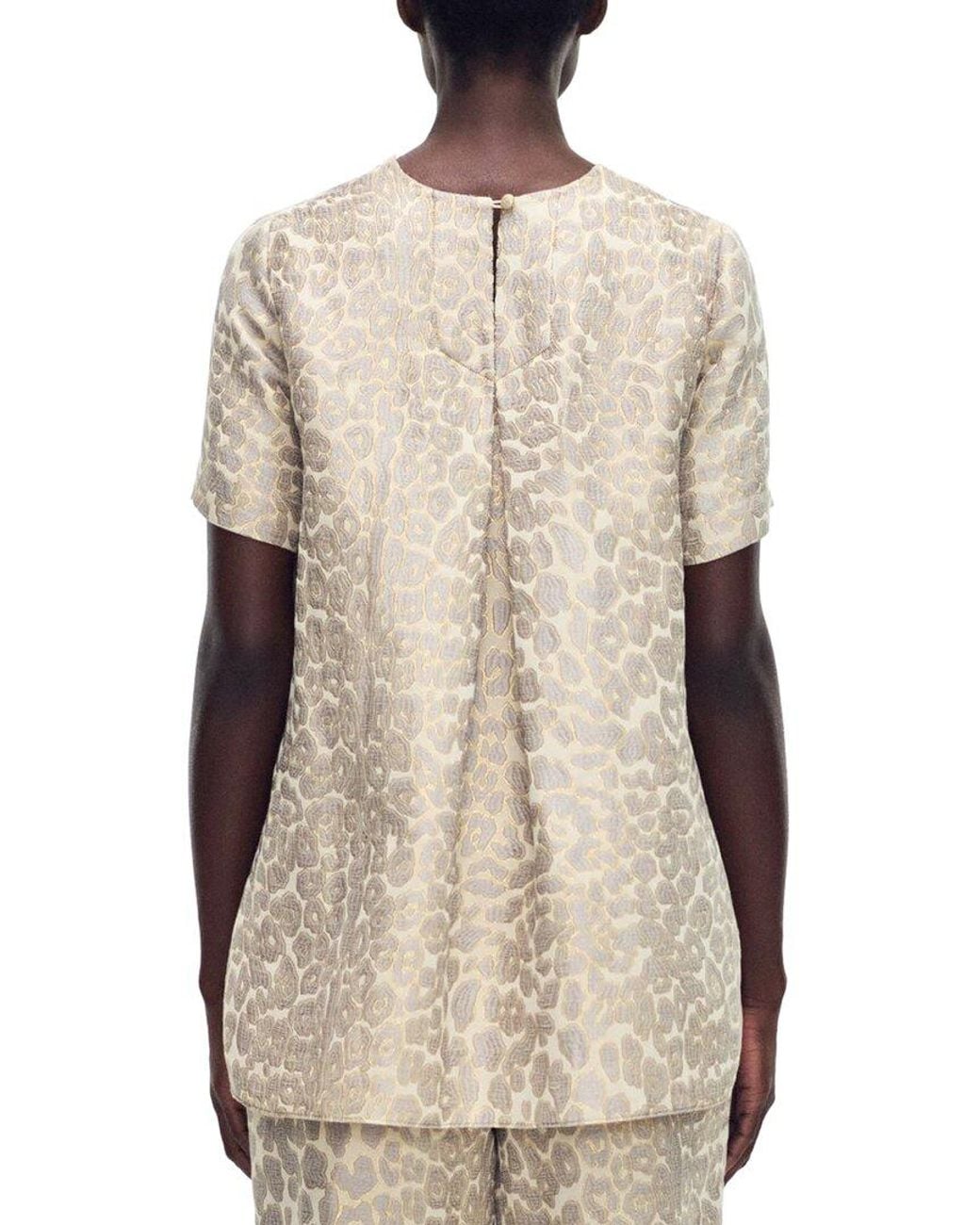 Adam Lippes Natural Silk-Blend Top