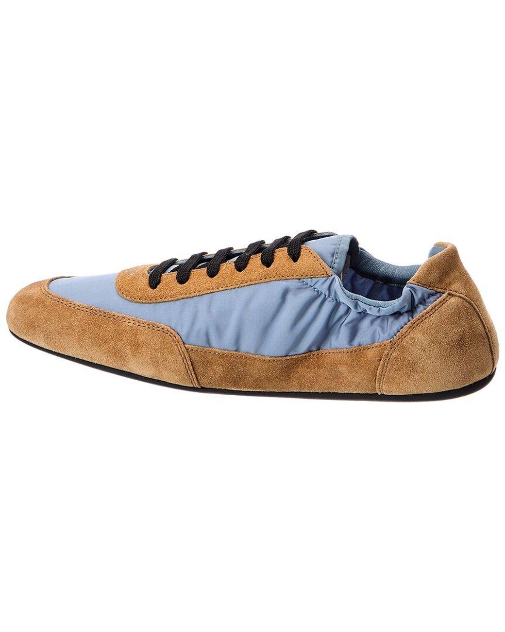 Prada Blue Collapse Re-Nylon & Suede Sneaker
