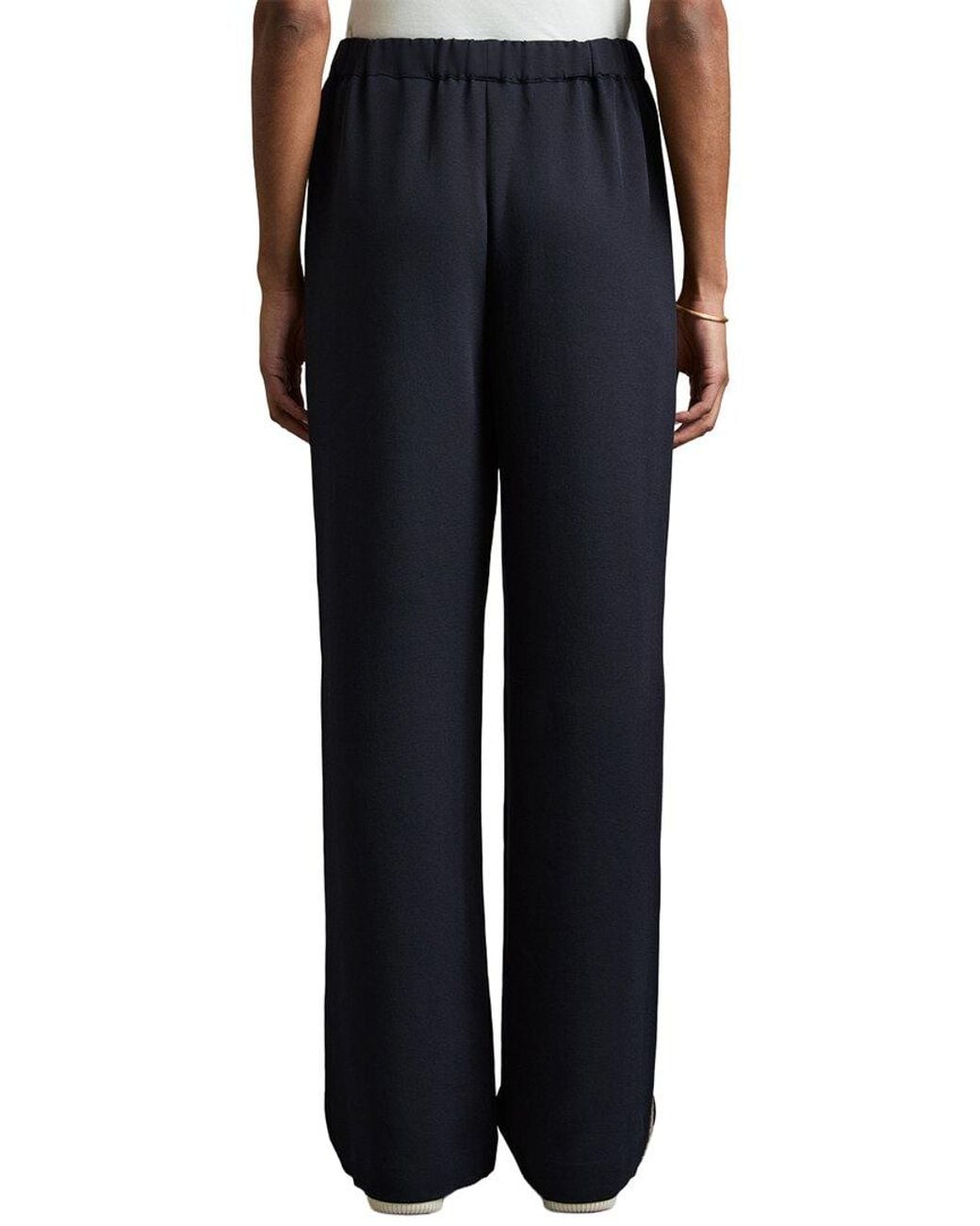 Reiss Blue Inaya Crafted Wide Leg Trouser