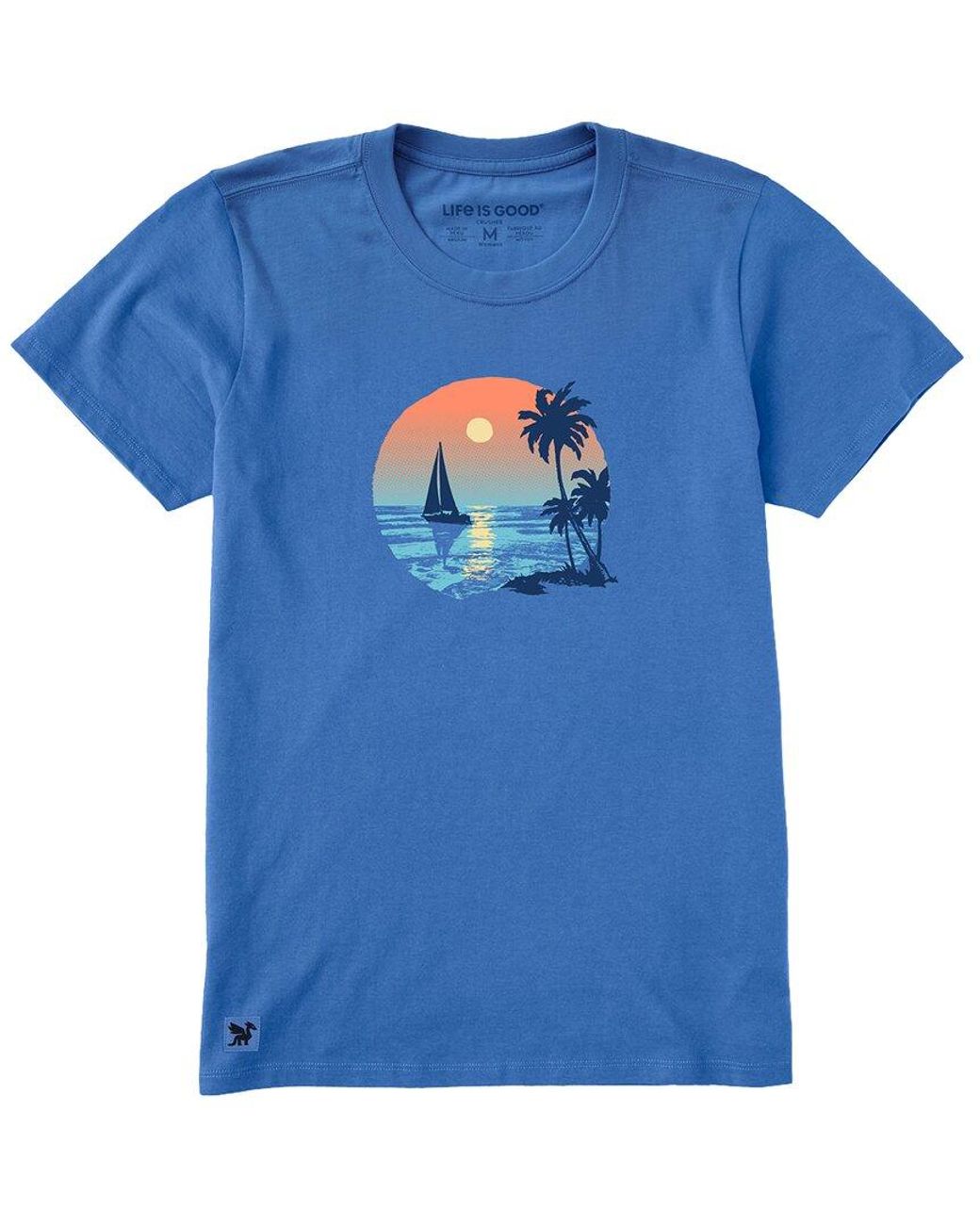Life Is Good. Blue Life Is Good Crusher T-Shirt