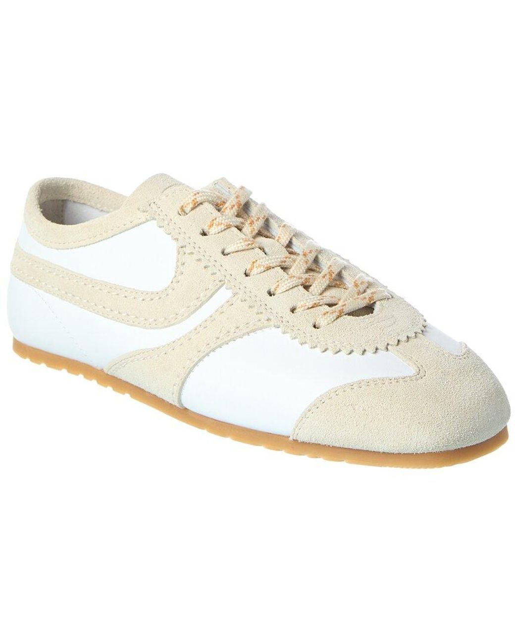 Dries Van Noten White Leather & Suede Sneaker