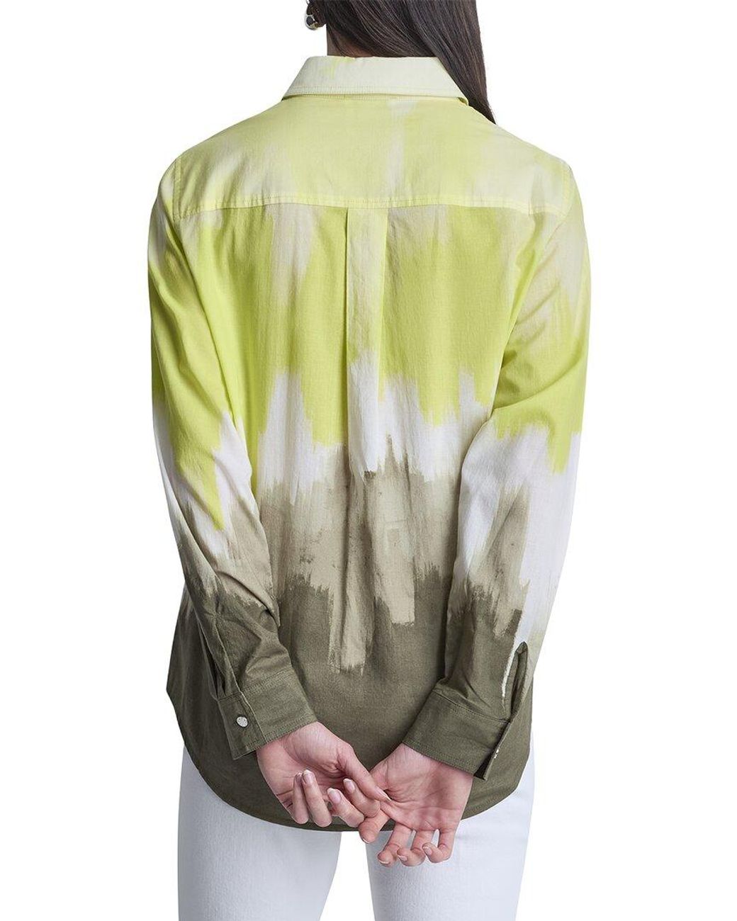 DKNY Green Voile Ombre Shirt