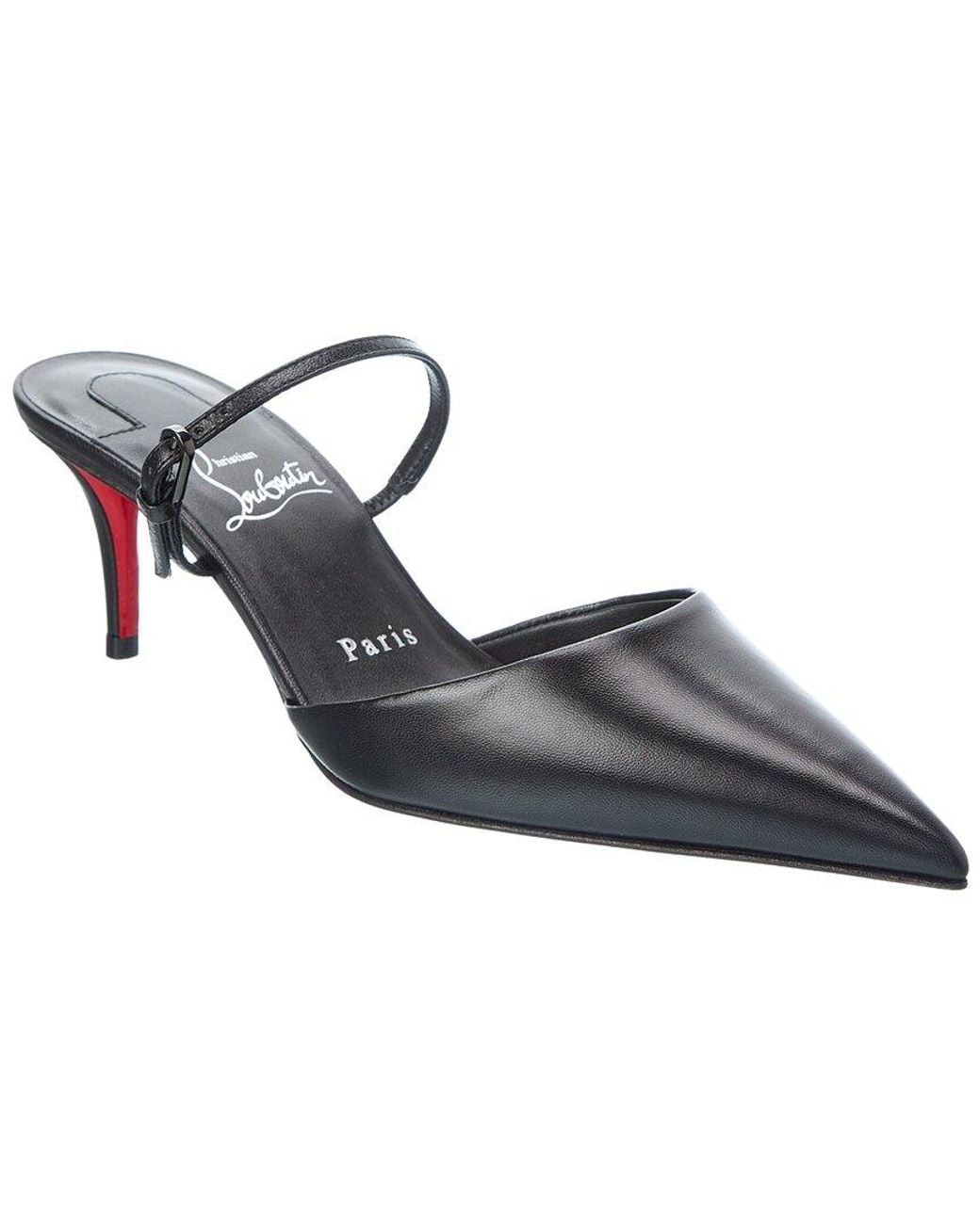 Christian Louboutin Black Milena 60 Leather Mule