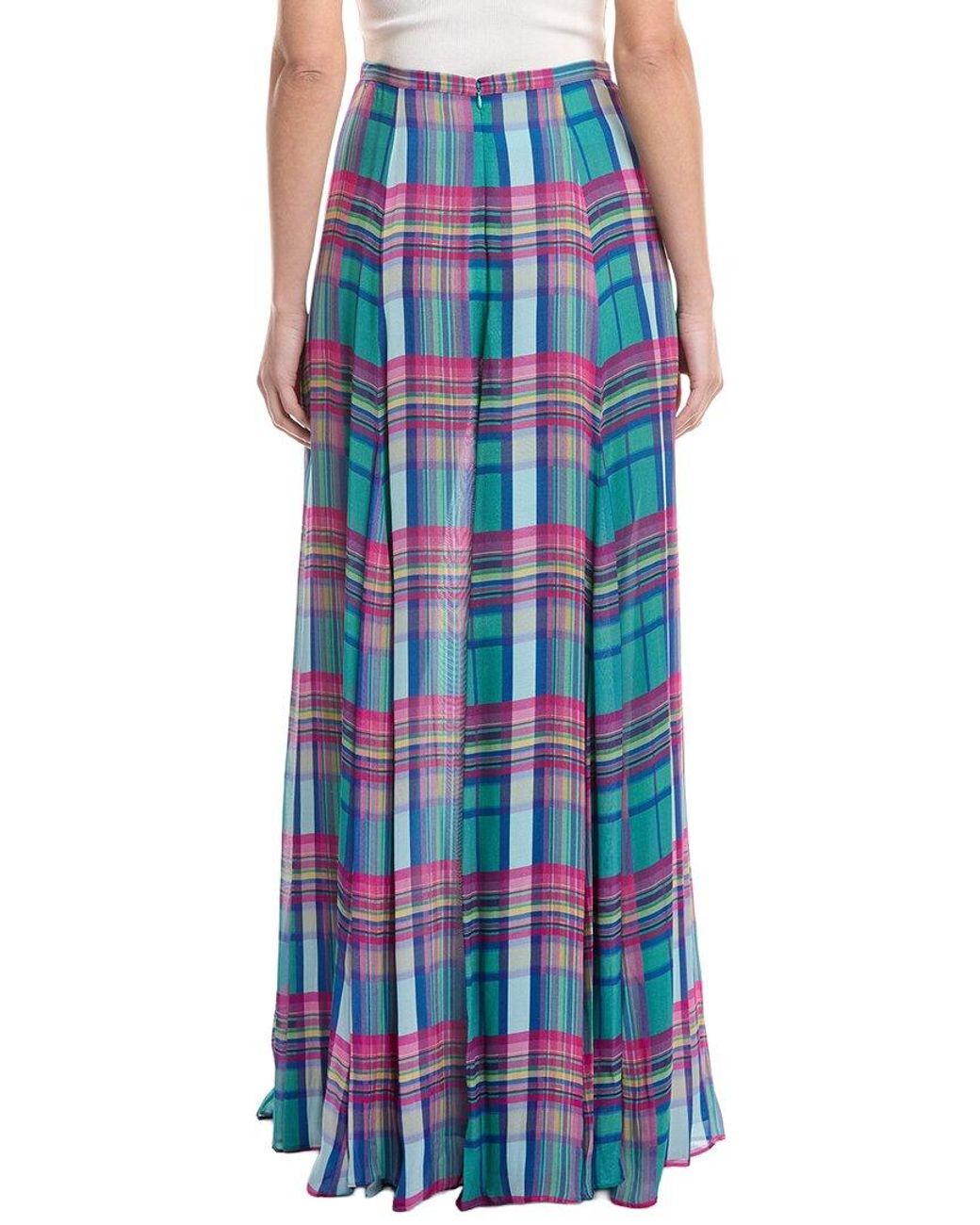 L'Agence Blue Patrica Full Maxi Skirt