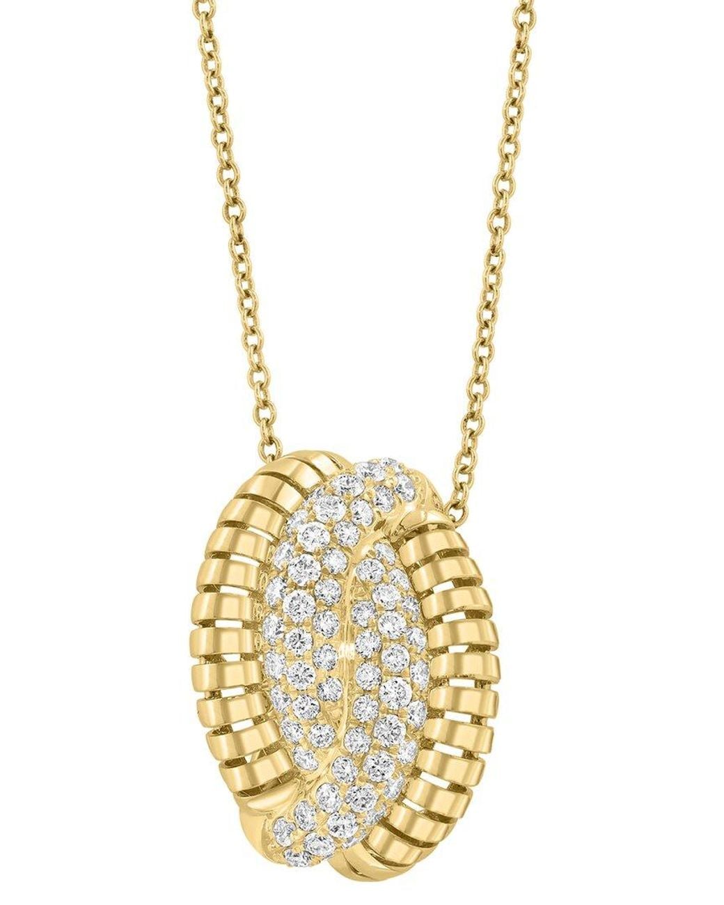 Effy Fine Jewelry Metallic 14K 0.68 Ct. Tw. Diamond Necklace