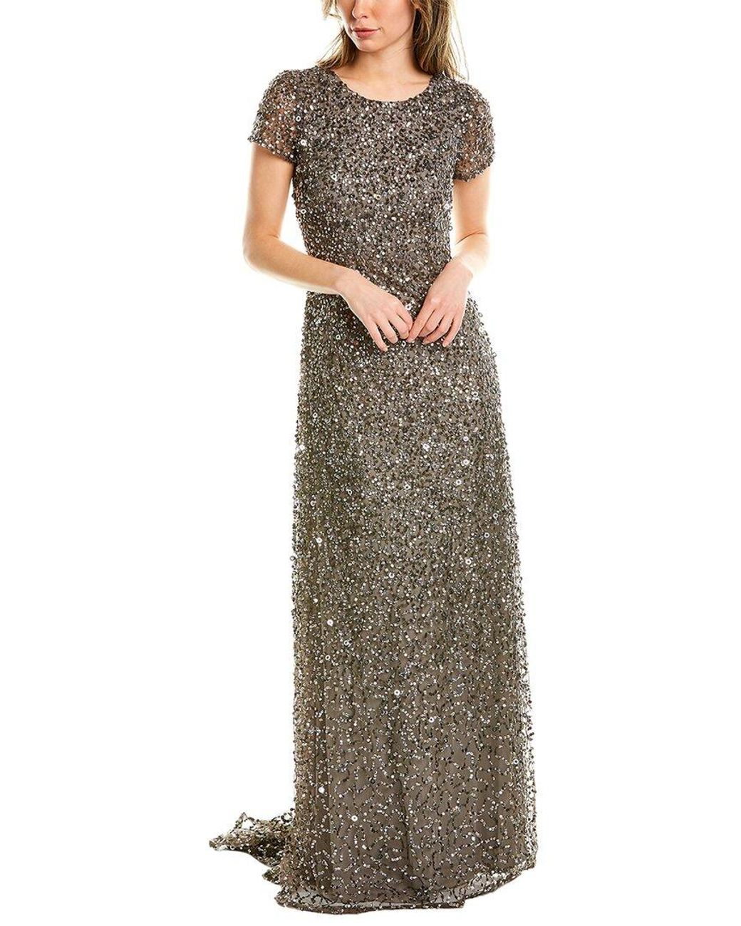 Adrianna papell sequin maxi dress sale