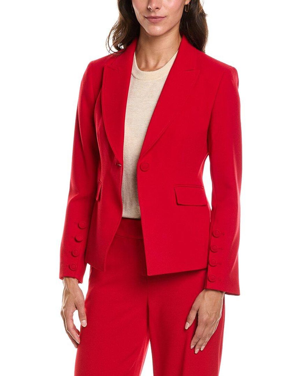 Tahari Red Petite Blazer