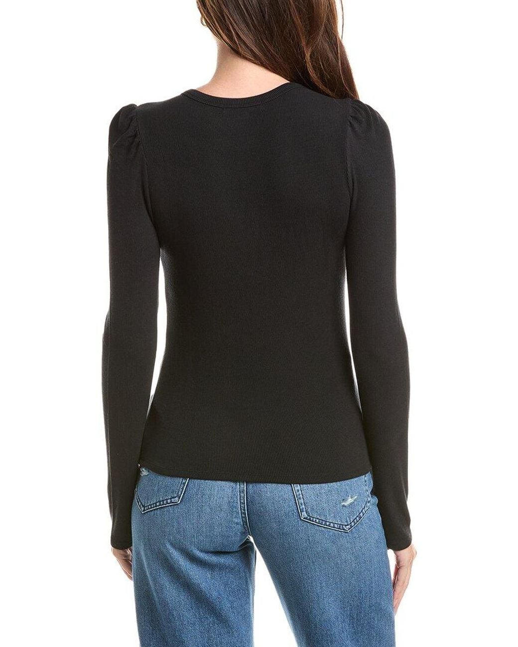 Chaser Brand Black Heavenly Rib Knit Chlo Top