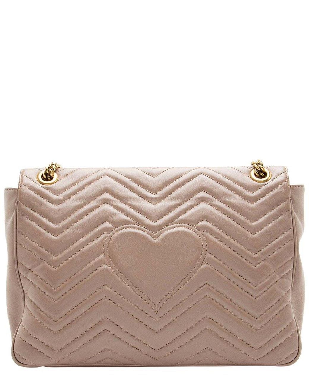Gucci Gray Matelassé GG Marmont Xl Flap Bag (authentic Pre-loved)