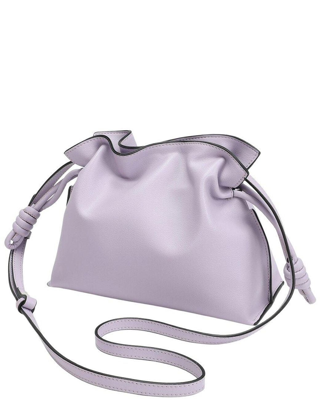 Tiffany & Fred Paris Purple Soft Leather Bucket Bag