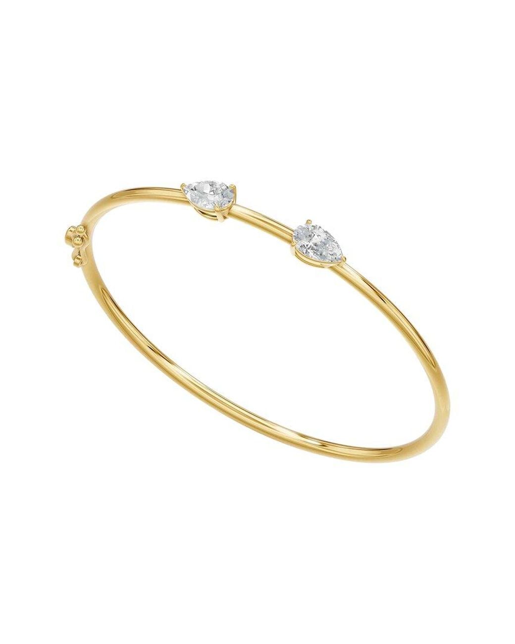 Lab Grown Diamonds Metallic 18K Over 2.00 Ct. Tw. Lab-Grown Diamond Bracelet