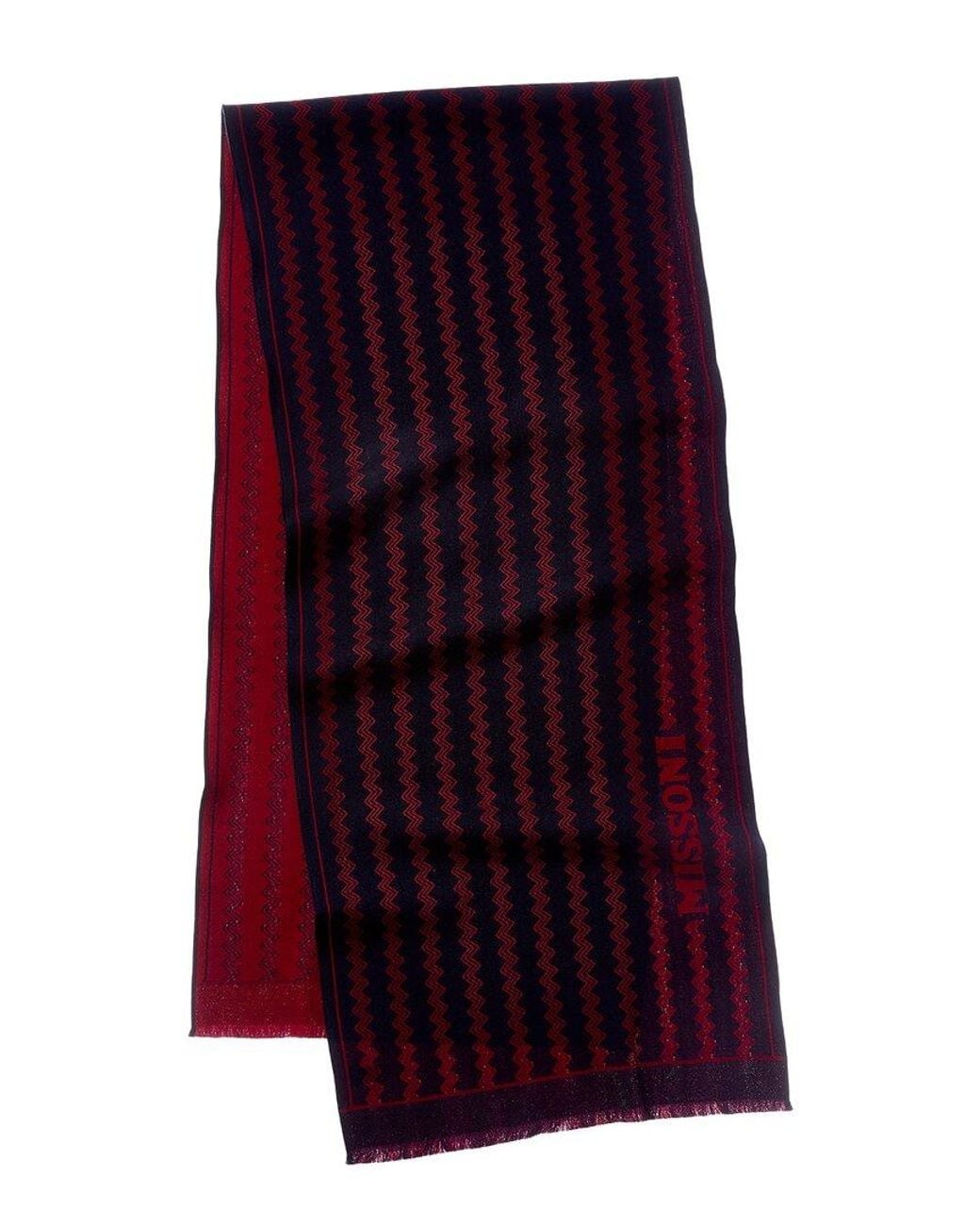 Missoni Purple Wool Scarf