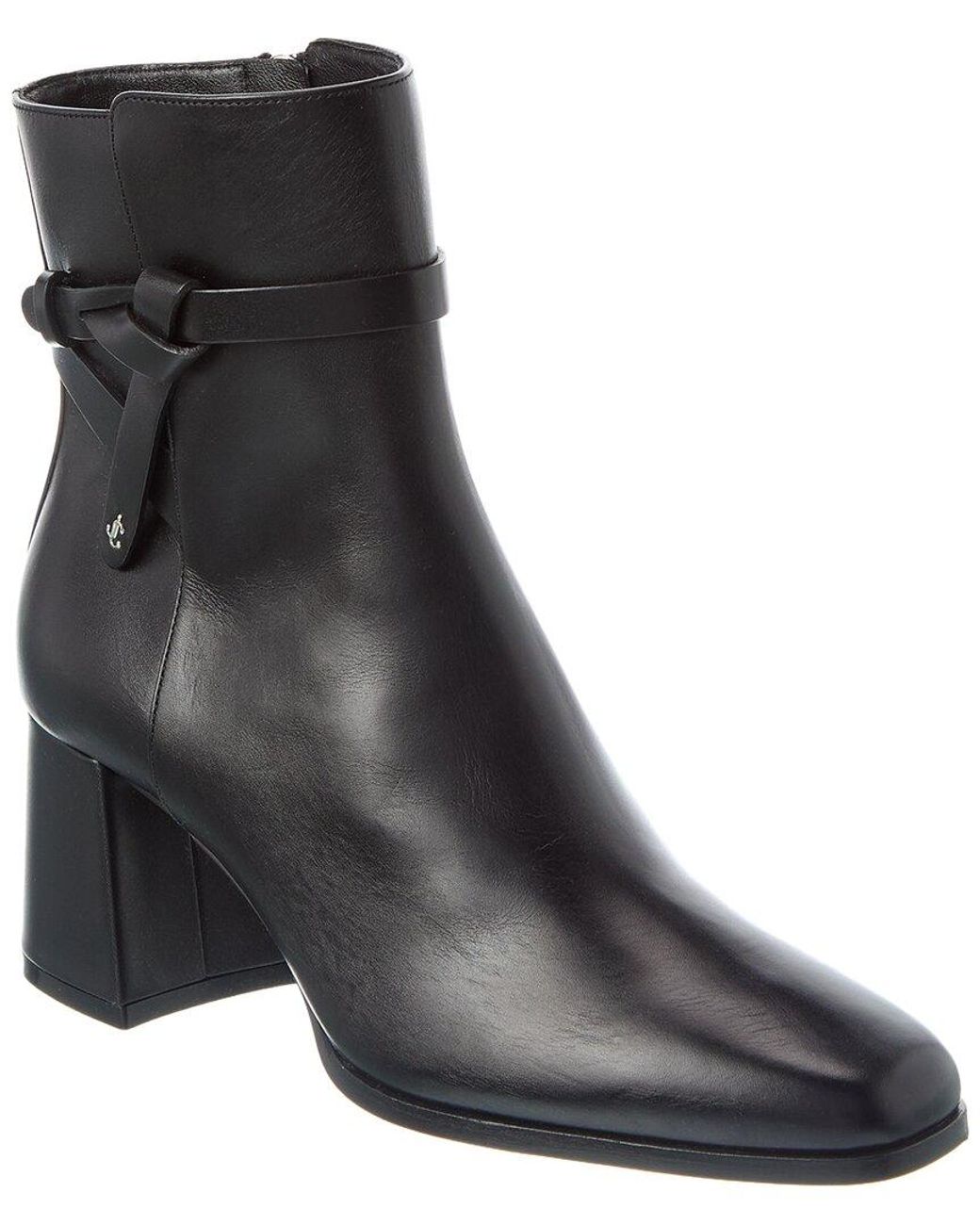 Jimmy Choo Black Lawton 65 Leather Bootie