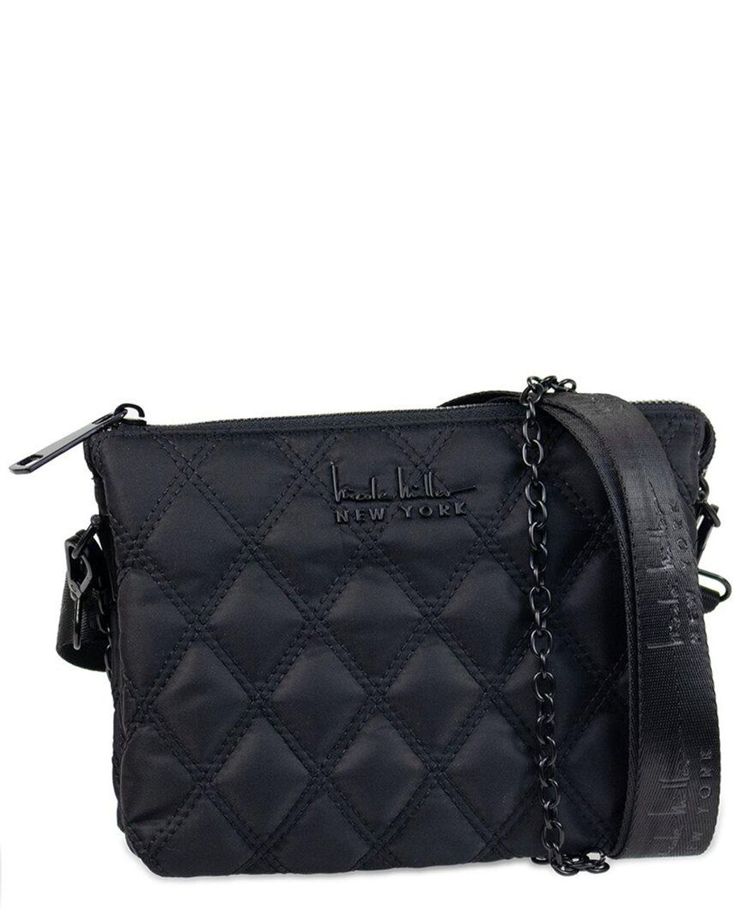 Nicole Miller Quilted Crossbody Shoulder Bag Os / Black Accessories Handbags