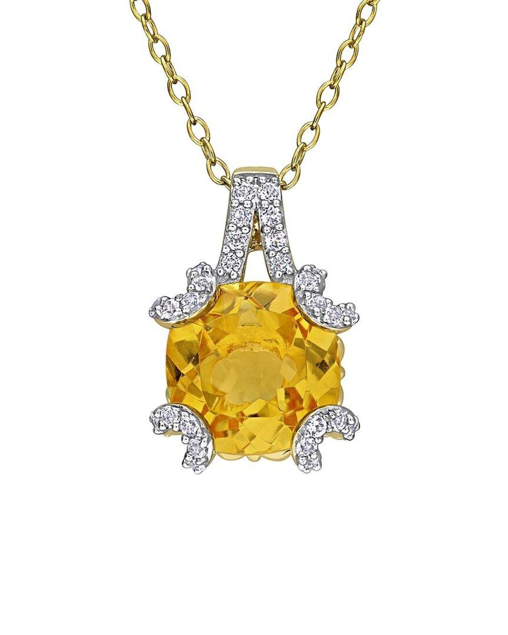 Rina Limor Metallic Plated 4.56 Ct. Tw. Gemstone Pendant