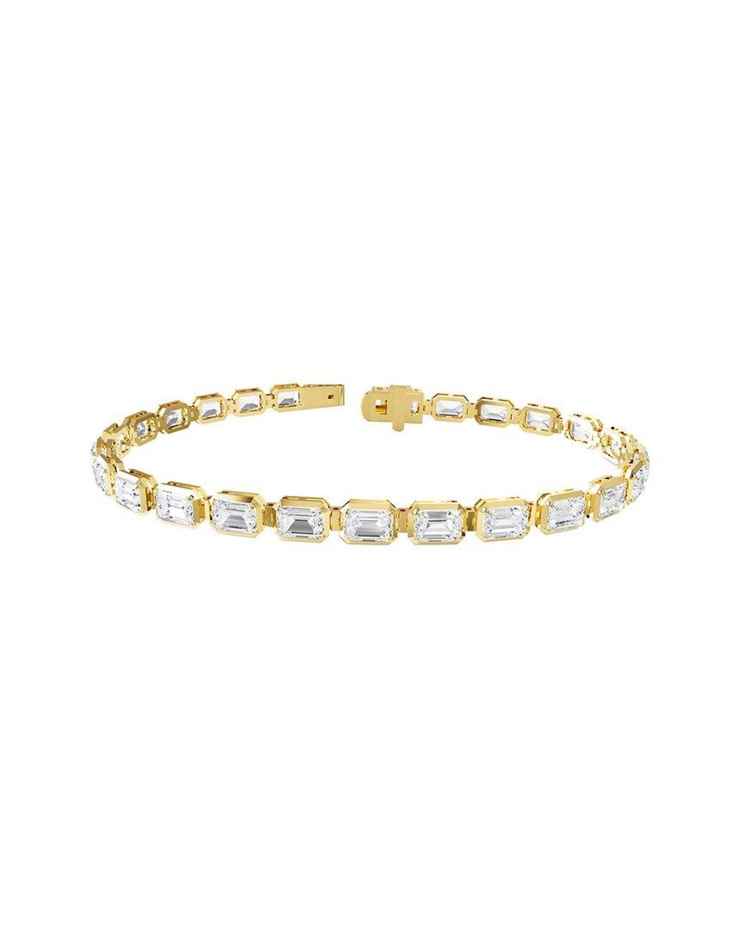 Lab Grown Diamonds Metallic 14K 10.05 Ct. Tw. Lab-Grown Diamond Tennis Bracelet