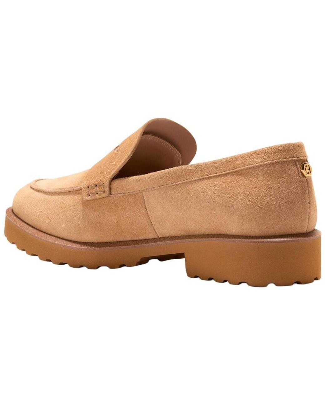 Cole Haan Natural Gwendolyn Suede Penny Loafer