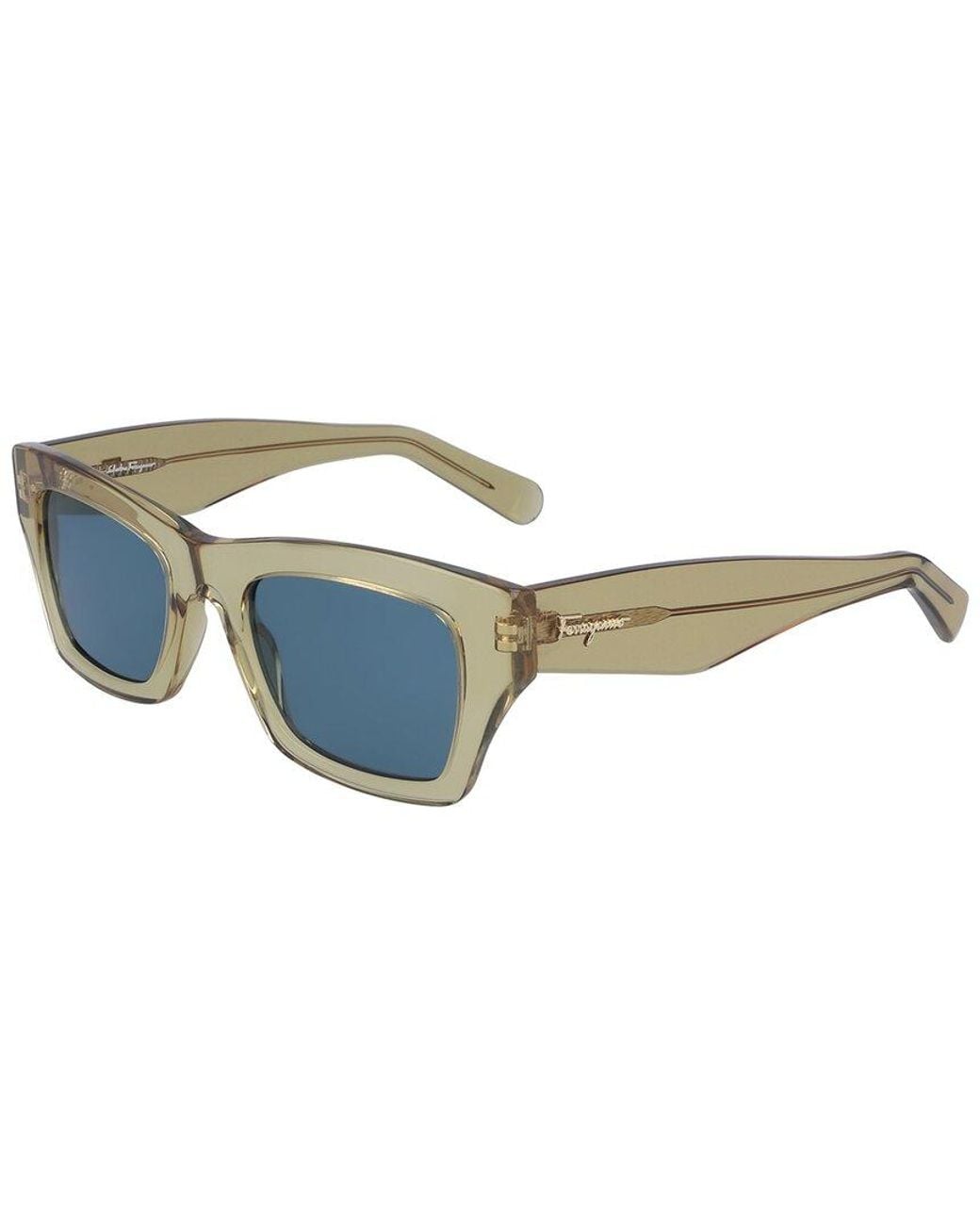 Ferragamo Blue Classic Logo 51Mm Sunglasses