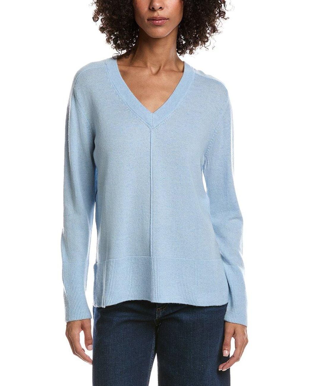 Forte Blue Easy Wool & Cashmere-Blend Sweater