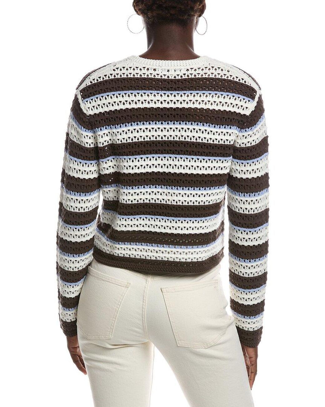 Madewell White Caroline Stripe Cardigan