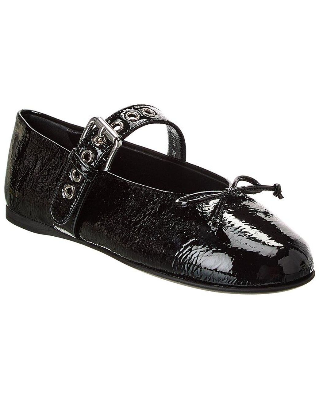 Miu Miu Black Bow Patent Flat