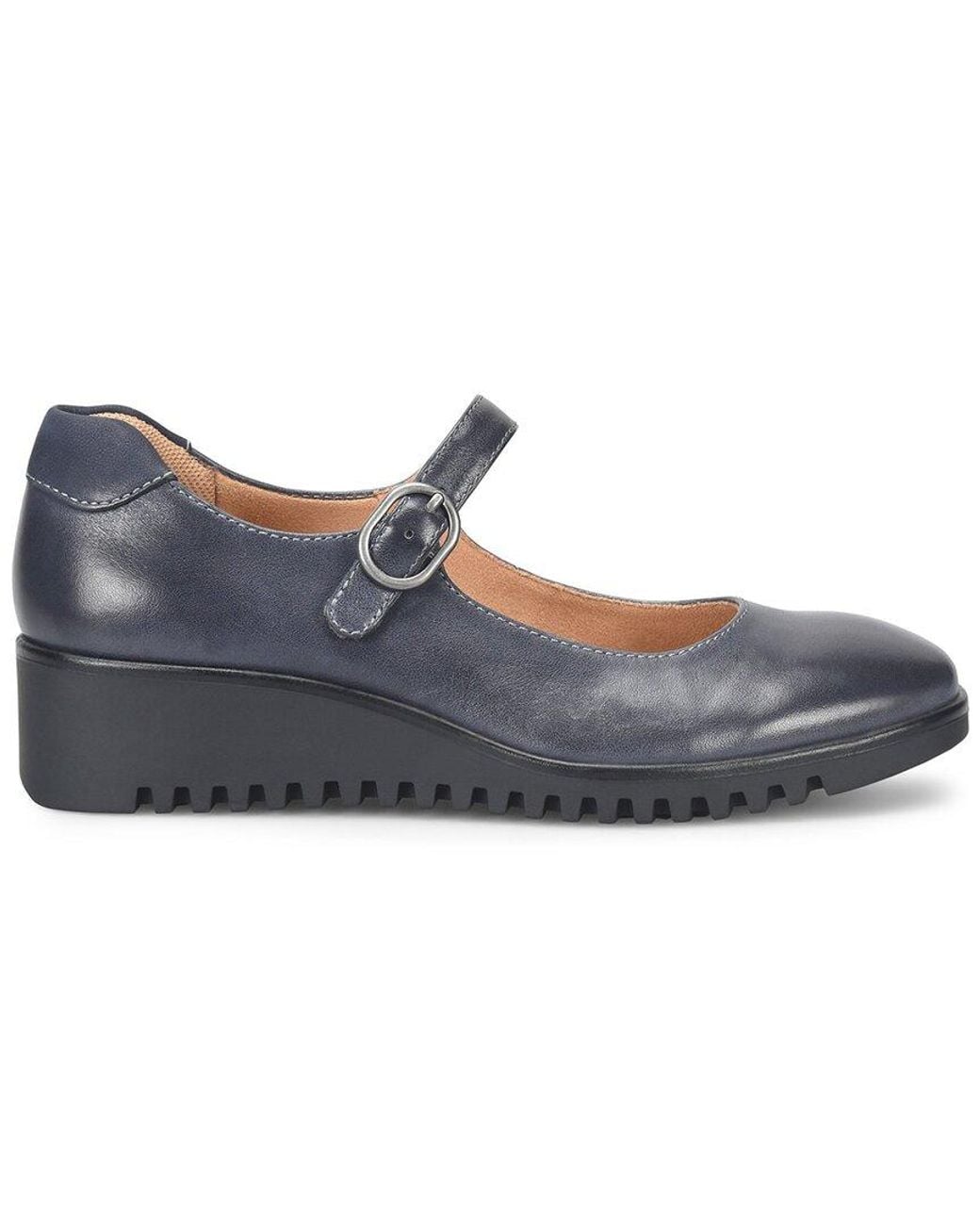 Comfortiva Blue Debbie Leather Flat