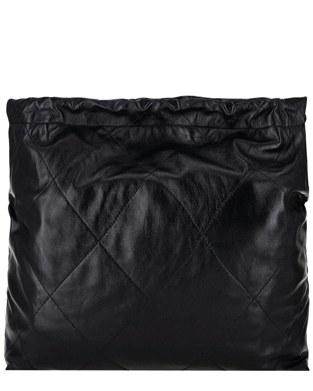 Chanel Black Calfskin 22 Logo Hobo Bag With A Matching Pouch (Authentic Pre- Loved)