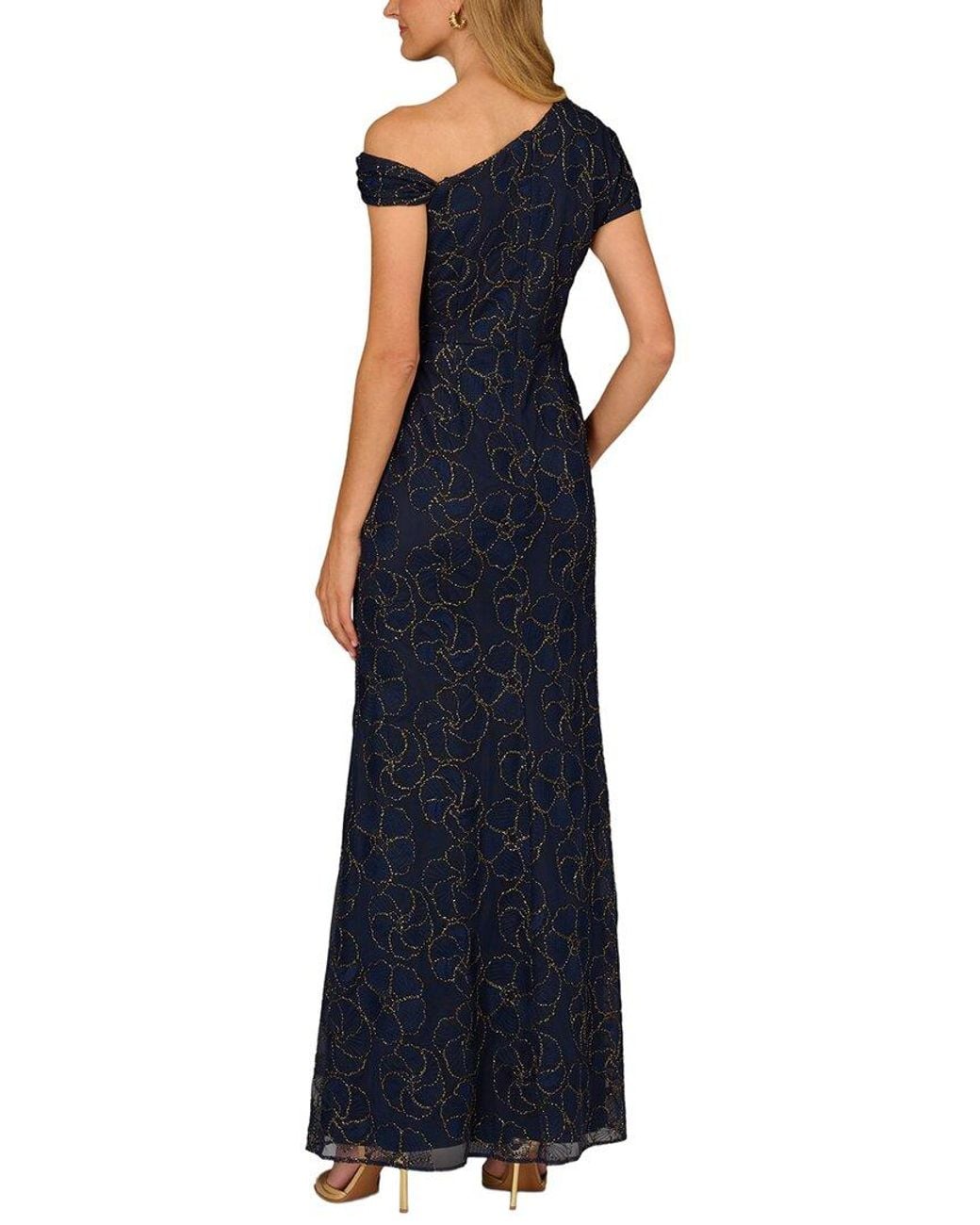 Aidan Mattox Blue Novelty Mermaid Dress