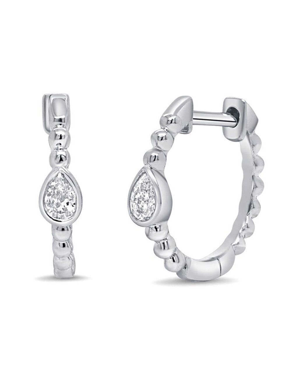 Sabrina Designs Metallic 14K 0.11 Ct. Tw. Diamond Huggie Earrings