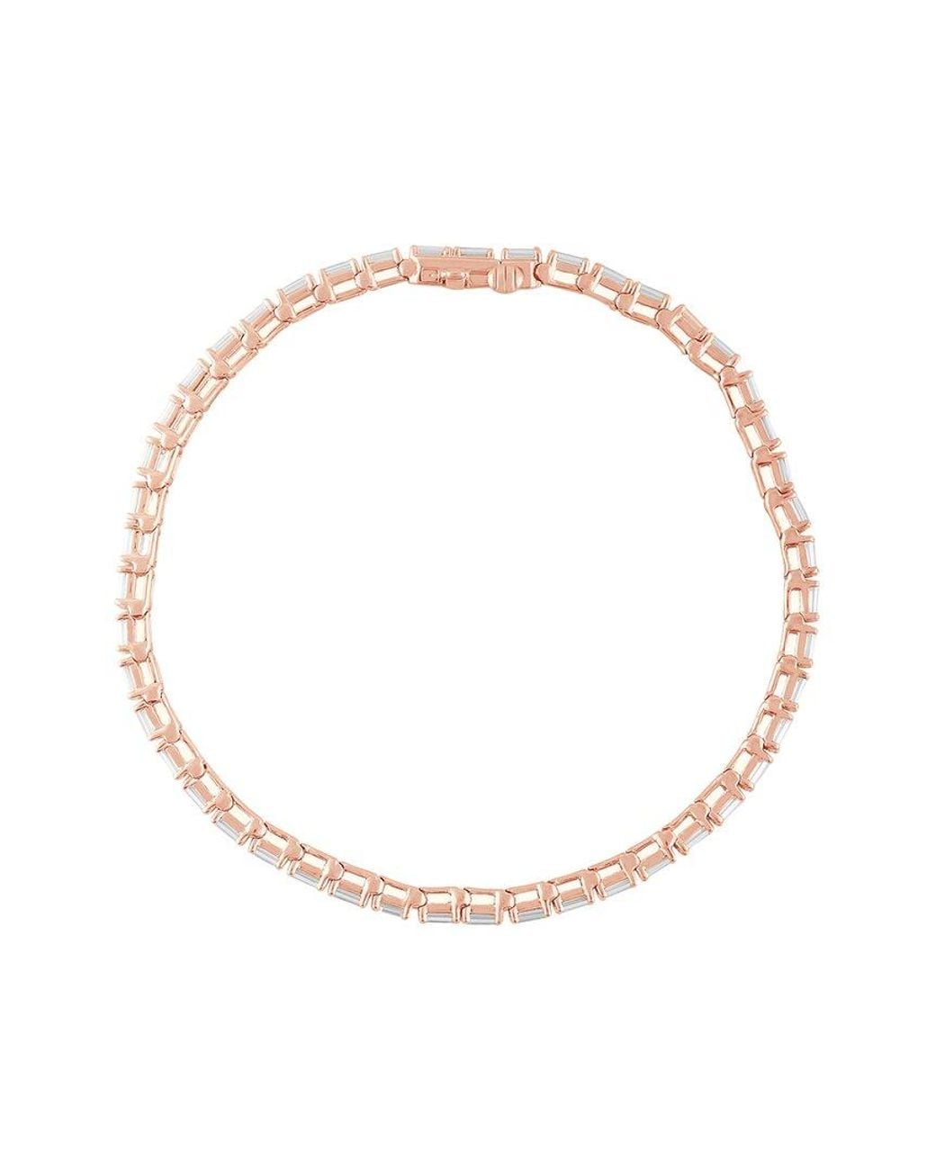 Lab Grown Diamonds White 14K Rose 7.05 Ct. Tw. Lab Grown Diamond Bracelet