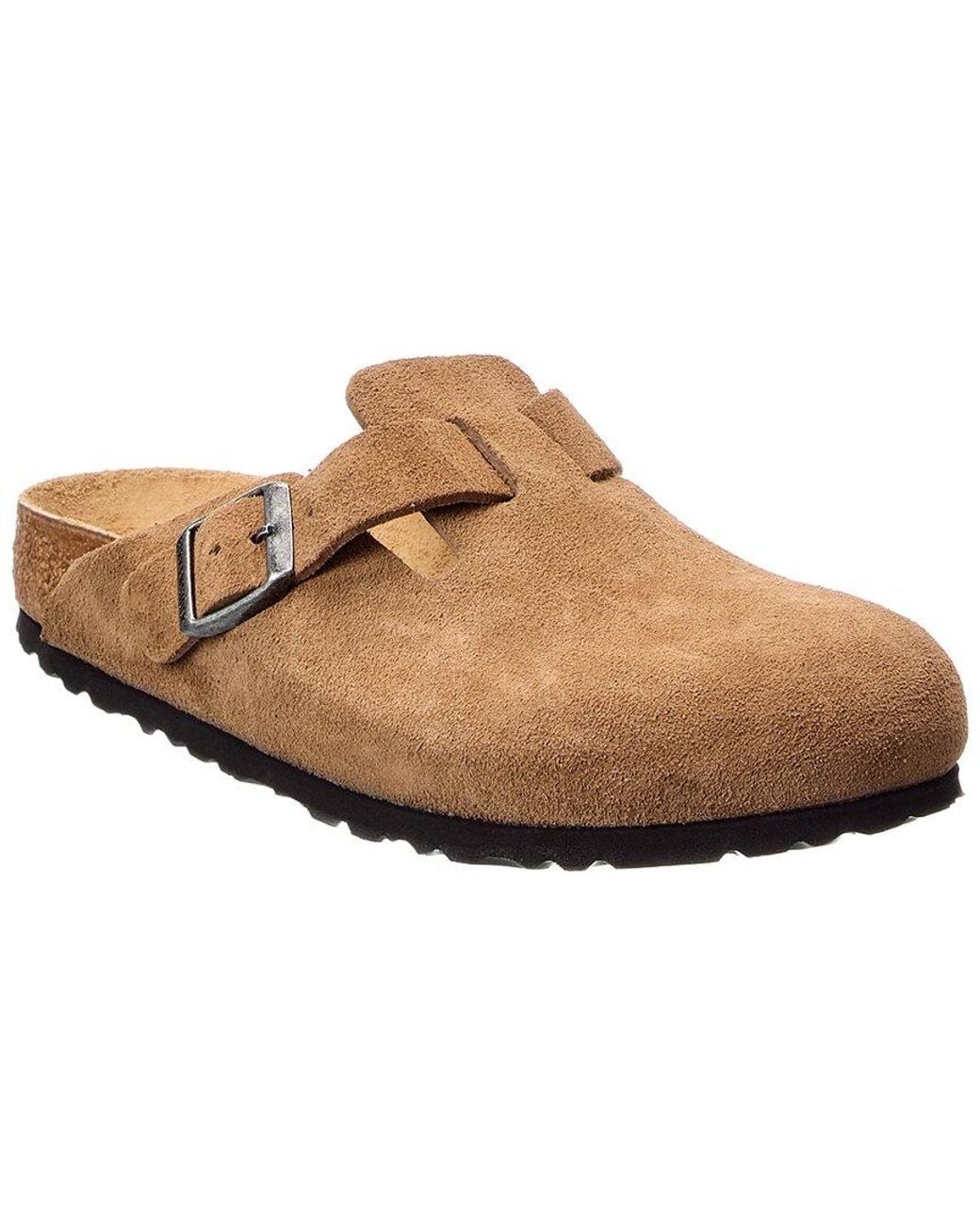 Birkenstock Brown Boston Narrow Suede Clog