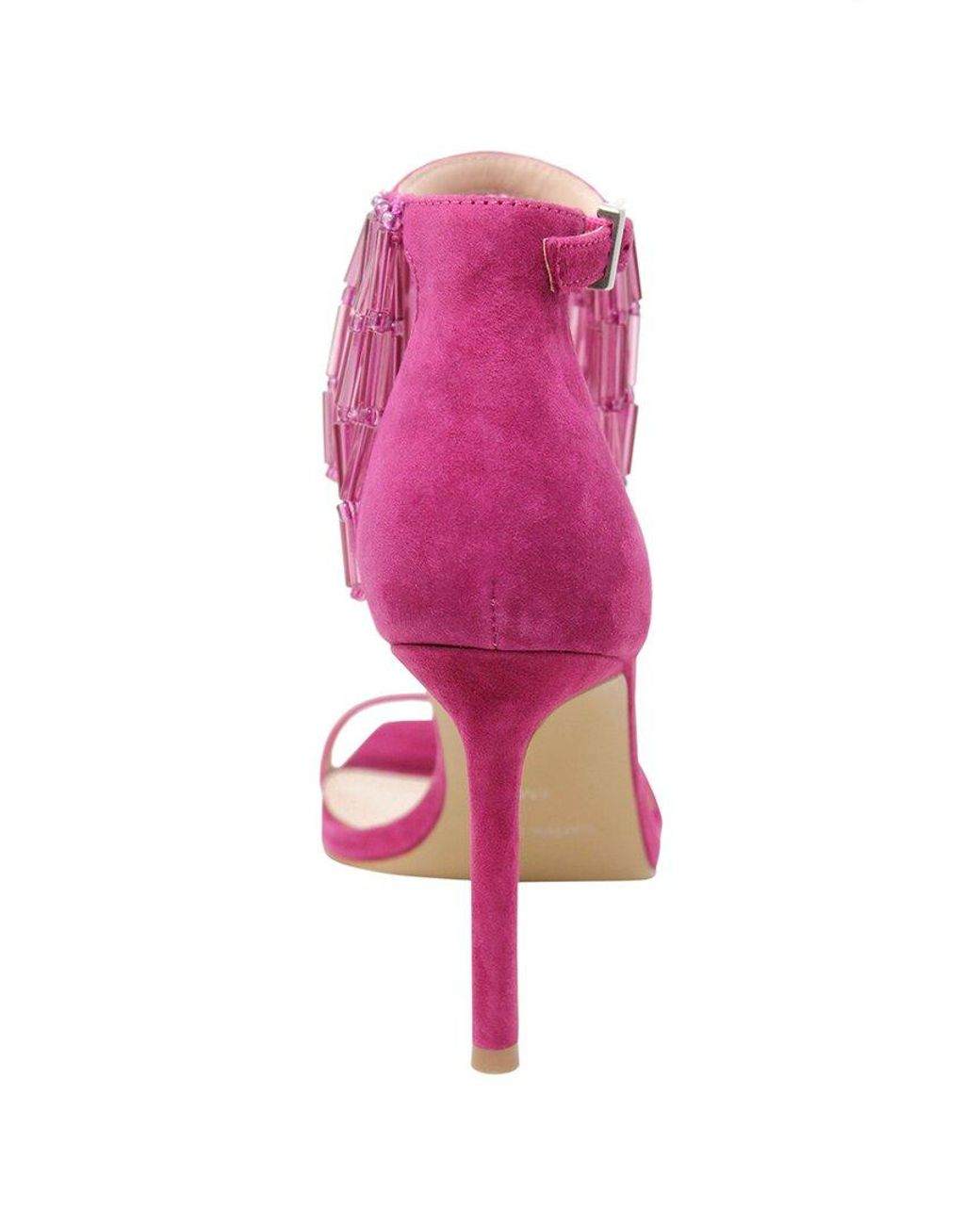 Charles David Pink Enrich Suede Sandal