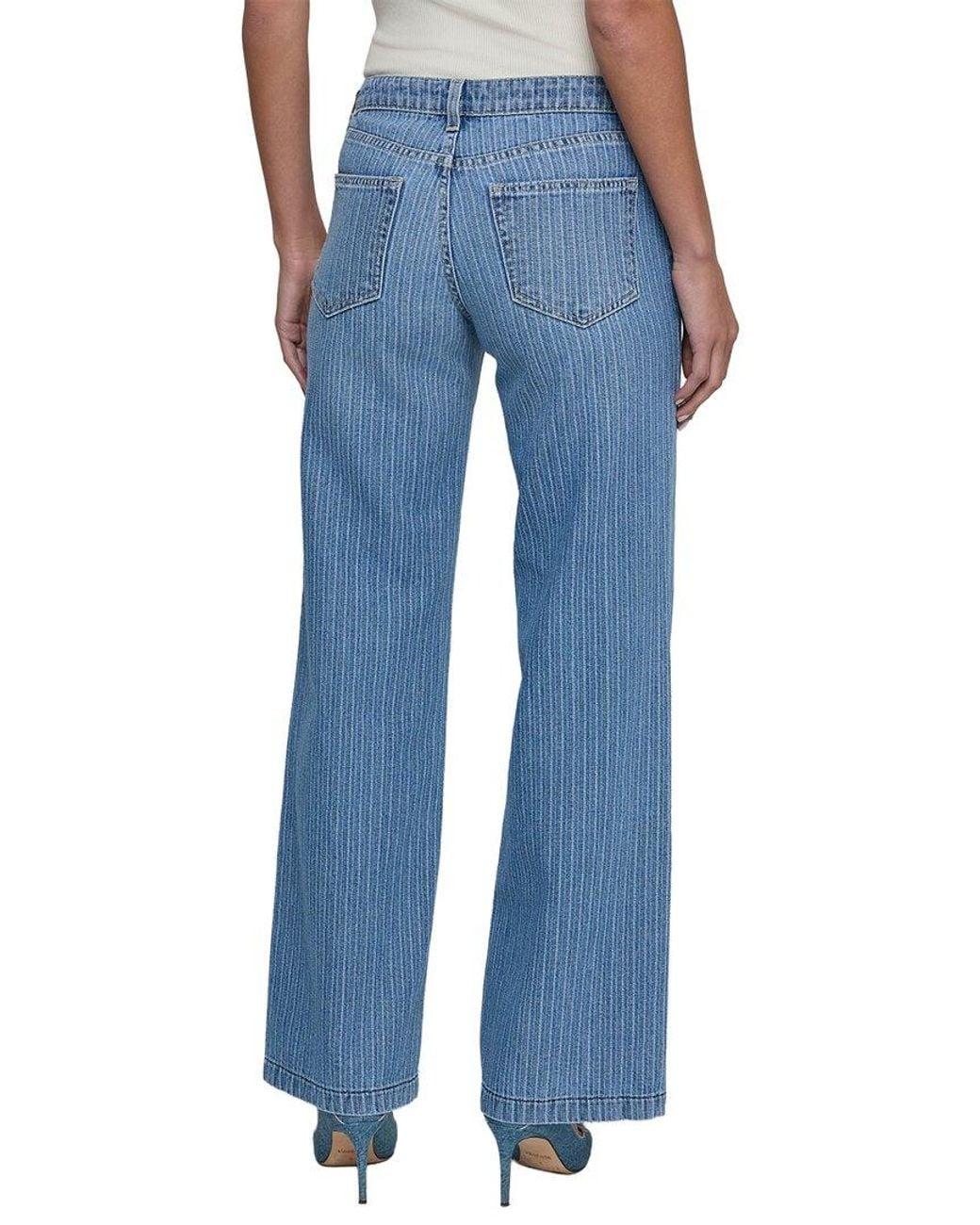 L'Agence Blue Joanne Low-Rise Wide Leg Jean