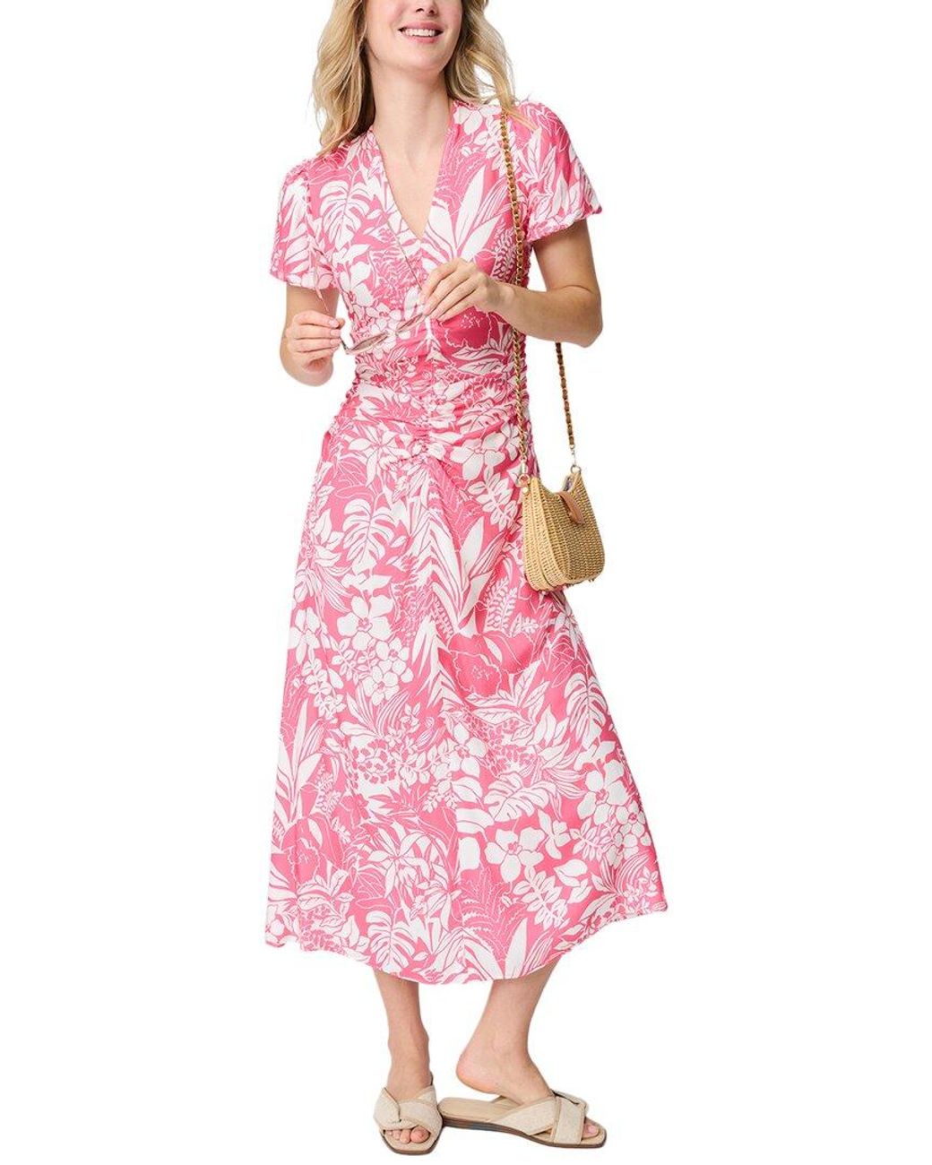 J.McLaughlin Pink Fernanda Silk-Blend Dress
