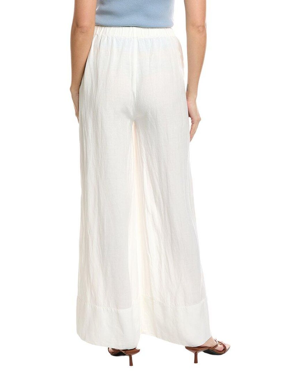 Young Fabulous & Broke White Hilo Linen-Blend Pant