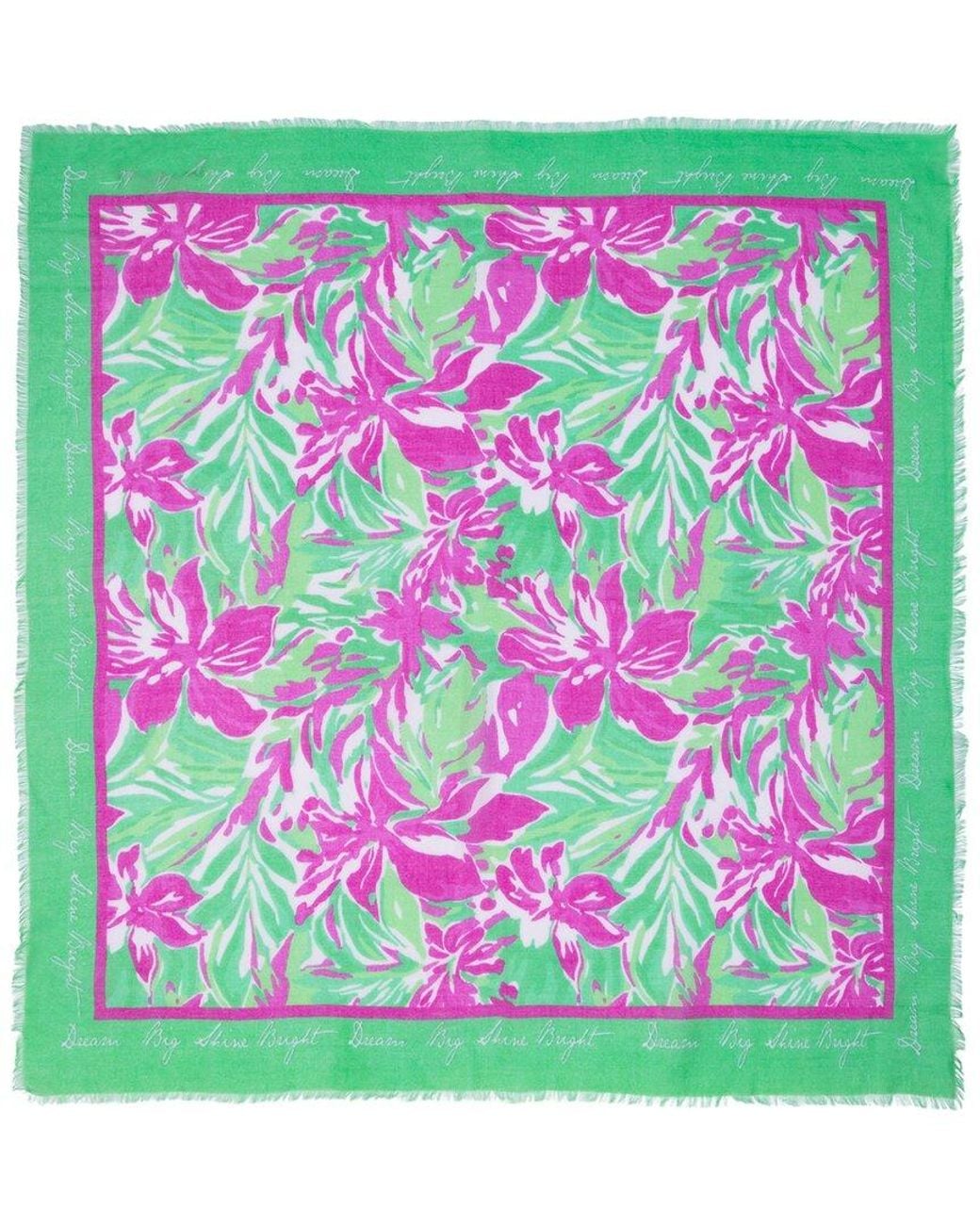 Saachi Green Tropical Print Bandana