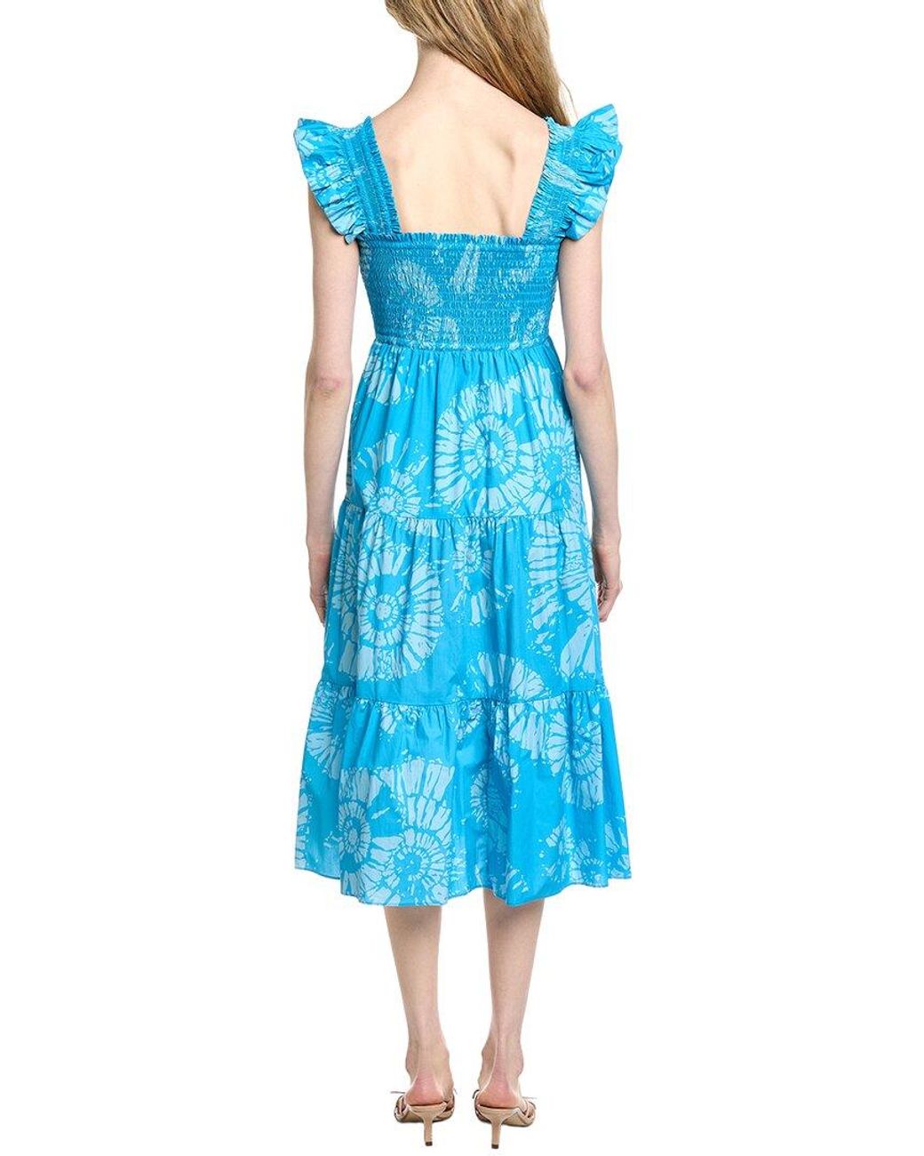 FLORA BEA NYC Blue Kandi Midi Dress