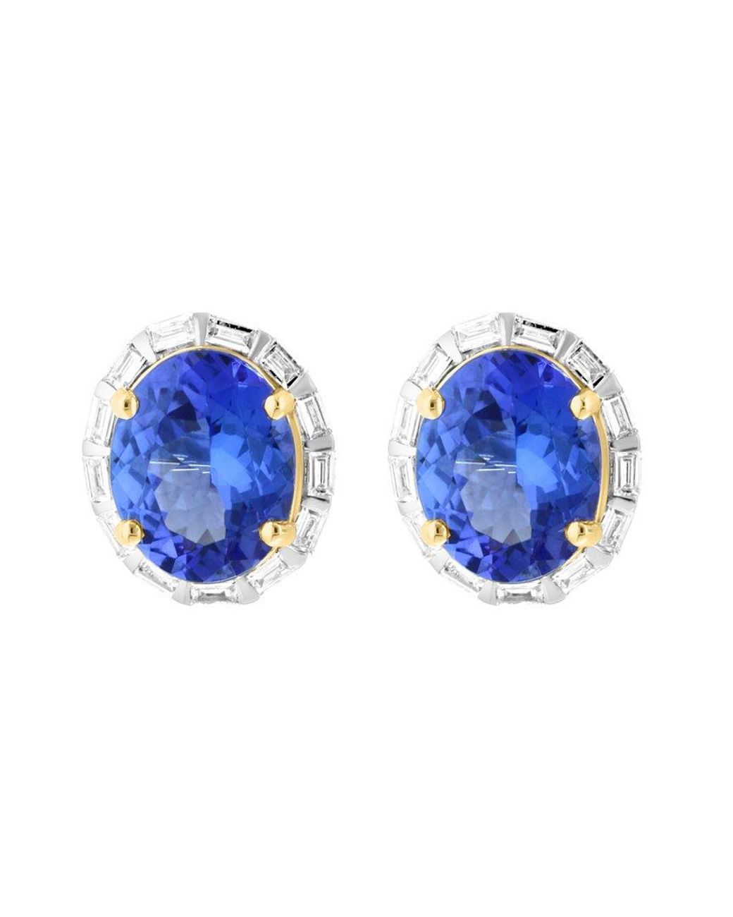 Effy Fine Jewelry Blue 14K 5.71 Ct. Tw. Diamond & Tanzanite Earrings