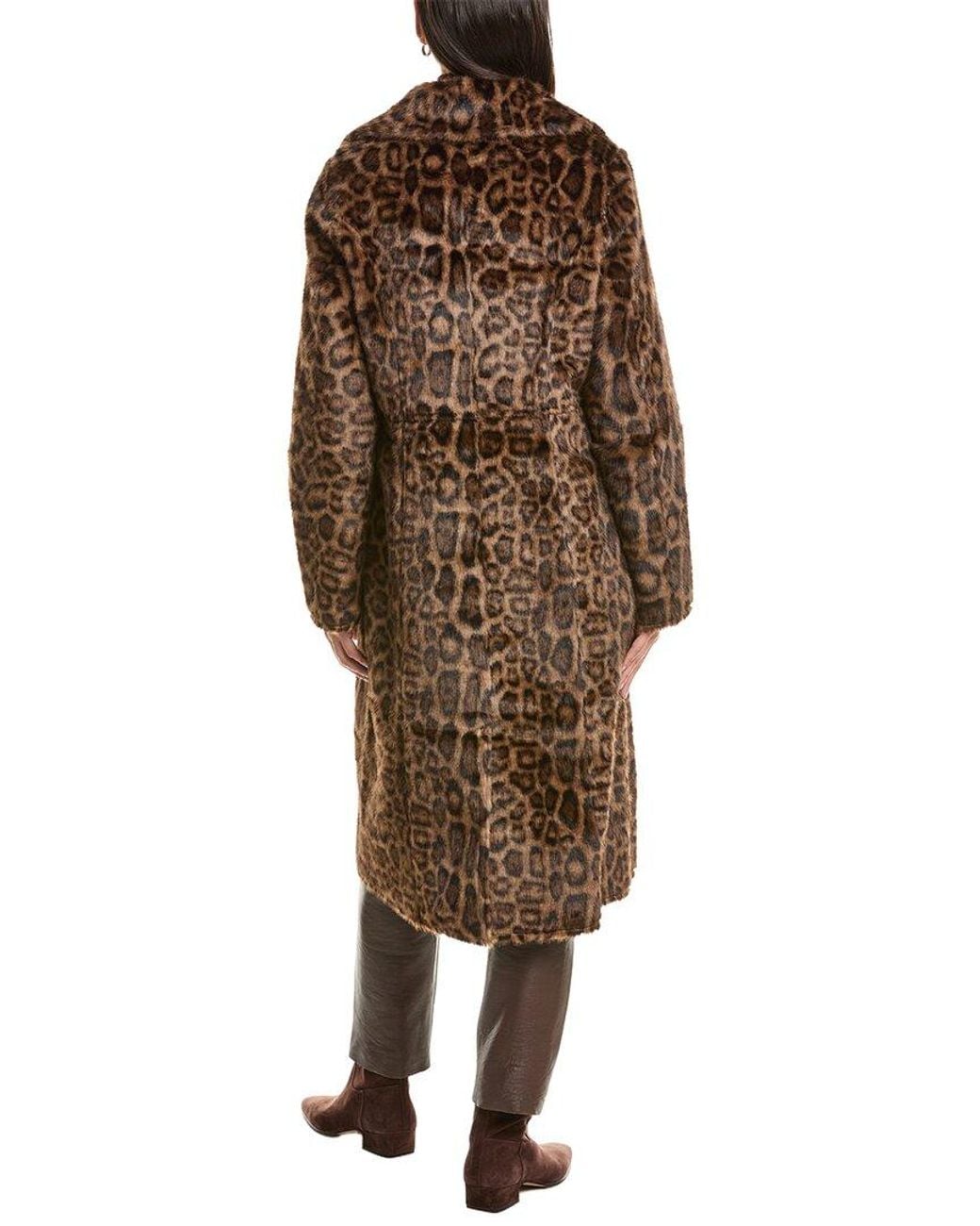 La Fiorentina Brown Reversible Leopard Coat