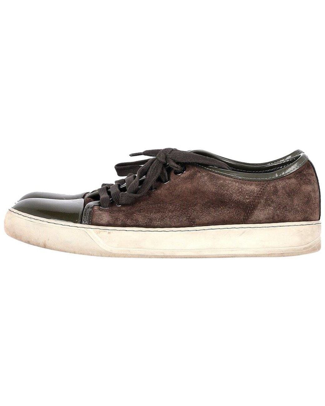 Lanvin Brown Suede Classic Tennis Sneaker (authentic Pre-loved)